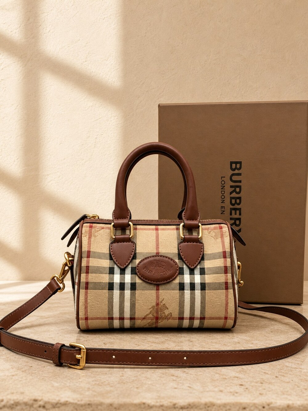 Burberry Mini Check Bowling Bag | New / Unused